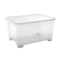 Bissolo Casa Cambio Stagione Contenitori<CONTENITORE T BOX IN PLASTICA TRASPARENTE 79.5X58 H. 43.5CM 145LT: vendita online CONTENITORE T BOX IN PLASTICA TRASPARENTE 79.5X58 H. 43.5CM 145LT in offerta