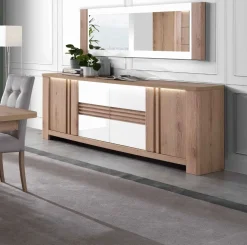 Bissolo Casa Credenze E Vetrine<CONTROMOBILE MOD.PALAZZO 4 ANTE ROVERE WELLINGTON/B.CO LUCIDO: vendita online CONTROMOBILE MOD.PALAZZO 4 ANTE ROVERE WELLINGTON/B.CO LUCIDO in offerta