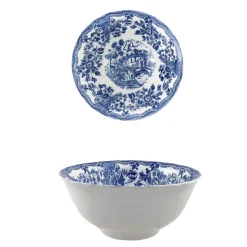 Bissolo Casa Tazze, Tazzine, Coppette Coppette<COPPA IN PORCELLANA FANTASIA INGLESE BLU