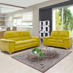Bissolo Casa Coppie Divani<COPPIA DIVANI IN TESSUTO GIALLO