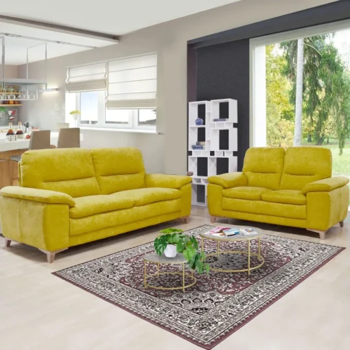 Bissolo Casa Coppie Divani<COPPIA DIVANI IN TESSUTO GIALLO