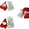 Bissolo Casa Asciugamani Ospite<COPPIA SPUGNA 2PZ RICAMO NATALE FONDO ROSSO: vendita online COPPIA SPUGNA 2PZ RICAMO NATALE FONDO ROSSO in offerta
