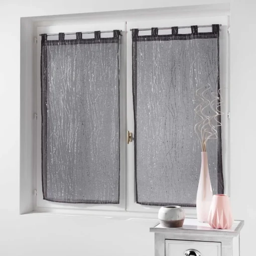 Bissolo Casa Tende Tende Confezionate<COPPIA TENDE FILIANE CON PASSANTI IN POLIESTERE 90X160CM ANTRACITE: vendita online COPPIA TENDE FILIANE CON PASSANTI IN POLIESTERE 90X160CM ANTRACITE in offerta