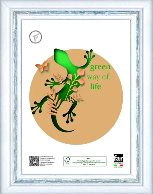 Bissolo Casa Porta Foto E Cornici Cornici<CORNICE DURAN IN LEGNO E CRILEX BLU 30X40CM: vendita online CORNICE DURAN IN LEGNO E CRILEX BLU 30X40CM in offerta