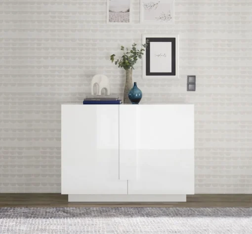 Bissolo Casa Credenze E Vetrine<CREDENZA 2 ANTE JUPITER BIANCO LUCIDO in vendita online