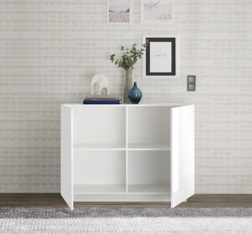 Bissolo Casa Credenze E Vetrine<CREDENZA 2 ANTE JUPITER BIANCO LUCIDO in vendita online