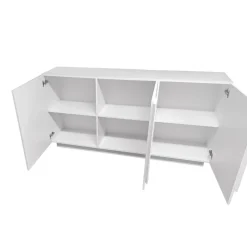 Bissolo Casa Credenze E Vetrine<CREDENZA 3 ANTE JUPITER BIANCO LUCIDO in vendita online