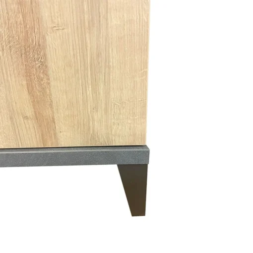 Bissolo Casa Credenze E Vetrine<CREDENZA 3 ANTE NERO PORTLAND E RIVIERA OAK: vendita online CREDENZA 3 ANTE NERO PORTLAND E RIVIERA OAK in offerta