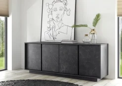 Bissolo Casa Credenze E Vetrine<CREDENZA CARRARA EFFETTO MARMO NERO: vendita online CREDENZA CARRARA EFFETTO MARMO NERO in offerta