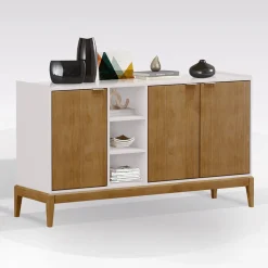Bissolo Casa Credenze E Vetrine<CREDENZA CM 150X45 H. 85 BIANCO E TABACCO: vendita online CREDENZA CM 150X45 H. 85 BIANCO E TABACCO in offerta