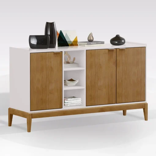 Bissolo Casa Credenze E Vetrine<CREDENZA CM 150X45 H. 85 BIANCO E TABACCO: vendita online CREDENZA CM 150X45 H. 85 BIANCO E TABACCO in offerta