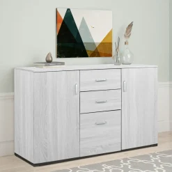 Bissolo Casa Mobili Da Ingresso|Credenze E Vetrine<CREDENZA CM 120X40 H. 82,5 ROVERE SBIANCATO: vendita online CREDENZA CM 120X40 H. 82,5 ROVERE SBIANCATO in offerta
