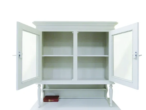 Bissolo Casa Credenze E Vetrine In Arte Povera<Credenza con cristalliera in legno bianco