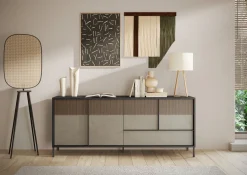 Bissolo Casa Credenze E Vetrine<CREDENZA EVEREST LAVA/ARGILLA E MERCURE in vendita online