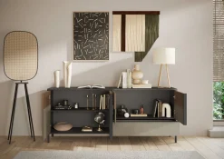 Bissolo Casa Credenze E Vetrine<CREDENZA EVEREST LAVA/ARGILLA E MERCURE in vendita online