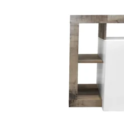 Bissolo Casa Credenze E Vetrine<CREDENZA HAMBURG 4 ANTE BIANCO LUCIDO E PERO in vendita online