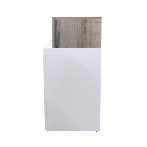 Bissolo Casa Credenze E Vetrine<CREDENZA HAMBURG 4 ANTE BIANCO LUCIDO E PERO in vendita online