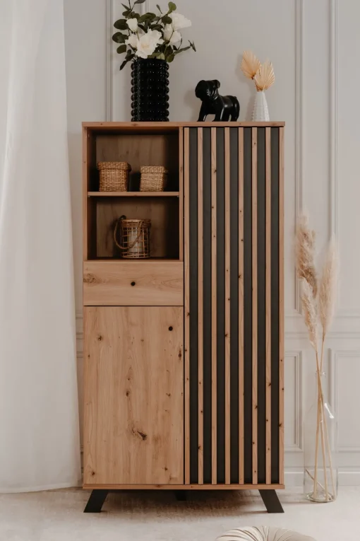Bissolo Casa Credenze E Vetrine<CREDENZA IN LAMINATO: CREDENZA MOD. MEDAN ARTISAN OAK E ANTRACITE