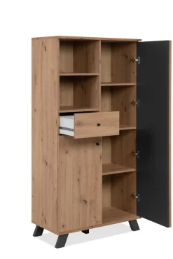 Bissolo Casa Credenze E Vetrine<CREDENZA IN LAMINATO: CREDENZA MOD. MEDAN ARTISAN OAK E ANTRACITE