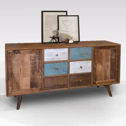 Bissolo Casa Mobile Etnico<CREDENZA IN MANGO 2 ANTE E 6 CASSETTI: vendita online CREDENZA IN MANGO 2 ANTE E 6 CASSETTI in offerta