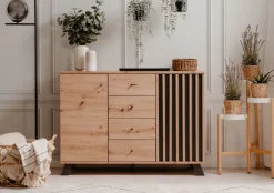 Bissolo Casa Credenze E Vetrine<Credenza Medan Artisan Oak E Antracite: Credenza 2 Ante in offeerta