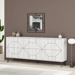 Bissolo Casa Credenze E Vetrine<CREDENZA MOD. DUNE ANCIENT WHITE