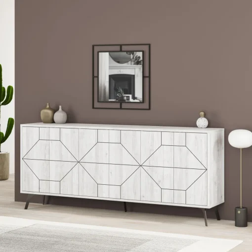 Bissolo Casa Credenze E Vetrine<CREDENZA MOD. DUNE ANCIENT WHITE