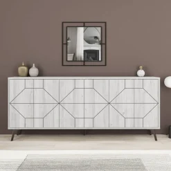 Bissolo Casa Credenze E Vetrine<CREDENZA MOD. DUNE ANCIENT WHITE