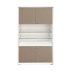 Bissolo Casa Credenze E Vetrine<CREDENZA MOD. GIORNO PER GIORNO CM 105.6X45 H.167.6 NUVOLA FRASSINO E FANGO LISCIO in vendita online