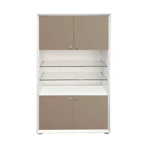 Bissolo Casa Credenze E Vetrine<CREDENZA MOD. GIORNO PER GIORNO CM 105.6X45 H.167.6 NUVOLA FRASSINO E FANGO LISCIO in vendita online