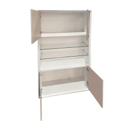 Bissolo Casa Credenze E Vetrine<CREDENZA MOD. GIORNO PER GIORNO CM 105.6X45 H.167.6 NUVOLA FRASSINO E FANGO LISCIO in vendita online