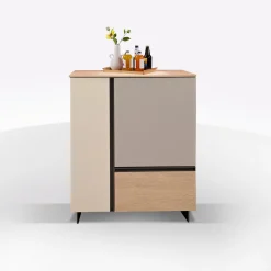 Bissolo Casa Credenze E Vetrine<CREDENZA MOD. GIORNO PER GIORNO ROVERE NODATO/CRETA/FANGO in vendita online
