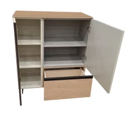 Bissolo Casa Credenze E Vetrine<CREDENZA MOD. GIORNO PER GIORNO ROVERE NODATO/CRETA/FANGO in vendita online