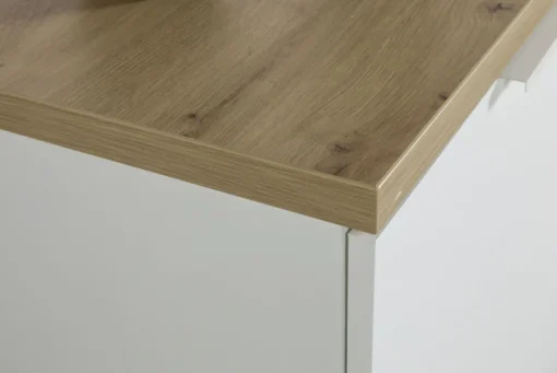 Bissolo Casa Credenze E Vetrine<CREDENZA MOD. MUNDI BIANCO LUCIDO E ROVERE ARTISAN in vendita online