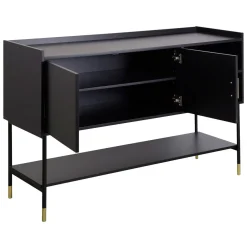 Bissolo Casa Credenze E Vetrine<CREDENZA MOD. TEDY CM 120X40 H. 80 IN MDF E METALLO NERO in vendita online
