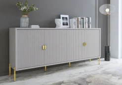 Bissolo Casa Credenze E Vetrine<CREDENZA MOD.LOTUS CASHMERE EFFETTO CANNETTATO in vendita online