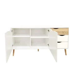 Bissolo Casa Credenze E Vetrine<CREDENZA OSLO BIANCO OPACO E OAK: vendita online CREDENZA OSLO BIANCO OPACO E OAK in offerta