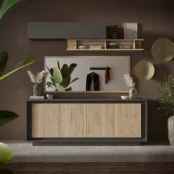 Bissolo Casa Credenze E Vetrine<CREDENZA SKY 4ANTE CM 207X50 H. 80 LAVA/CADIZ in vendita online