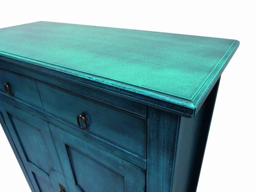 Bissolo Casa Mobili Shabby Chic|Credenze E Vetrine In Arte Povera<Credenza turchese: credenza alta 2 ante e 1 cassetto turchese