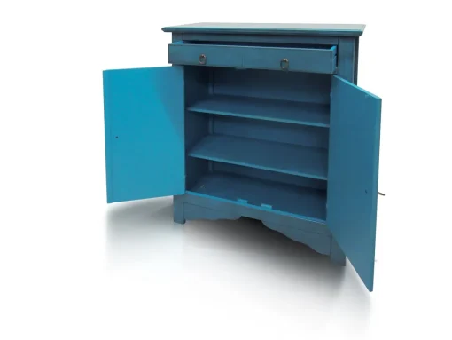 Bissolo Casa Mobili Shabby Chic|Credenze E Vetrine In Arte Povera<Credenza turchese: credenza alta 2 ante e 1 cassetto turchese