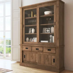 Bissolo Casa Credenze E Vetrine<CRISTALLIERA ANTHONY NOCE EASTWOOD: vendita online CRISTALLIERA ANTHONY NOCE EASTWOOD in offerta