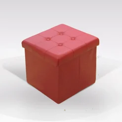 Bissolo Casa Pouf E Contenitori<CUBO CONTENITORE PIEGHEVOLE CM 40X40 H. 40 ECOPELLE ROSSO: vendita online CUBO CONTENITORE PIEGHEVOLE CM 40X40 H. 40 ECOPELLE ROSSO in offerta