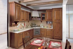 Bissolo Casa Cucine Classiche<Cucina classica componibile in legno massello noce: modello Olimpia