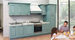 Bissolo Casa Cucine Classiche<Cucina componibile classica con elettrodomestici: cucina modello decape azzurro