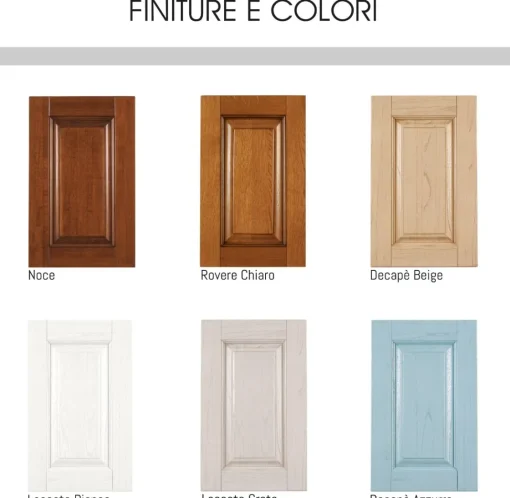 Bissolo Casa Cucine Classiche<Cucina componibile classica con elettrodomestici: cucina modello decape azzurro