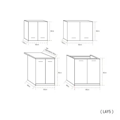 Bissolo Casa Cucine Componibili E Modulari<CUCINA COMPONIBILE CM 200 BIANCO E ROVERE ARTISAN