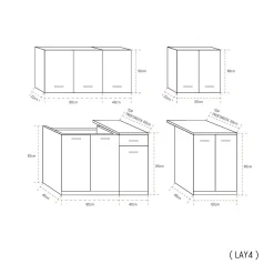 Bissolo Casa Cucine Componibili E Modulari<CUCINA COMPONIBILE CM 240 BIANCO E ROVERE ARTISAN
