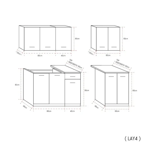 Bissolo Casa Cucine Componibili E Modulari<CUCINA COMPONIBILE CM 240 BIANCO E ROVERE ARTISAN
