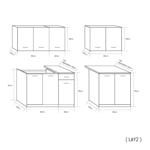Bissolo Casa Cucine Componibili E Modulari<CUCINA COMPONIBILE CM 260 BIANCO E ROVERE ARTISAN