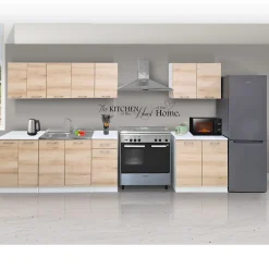 Bissolo Casa Cucine Componibili E Modulari<CUCINA COMPONIBILE CM 350 BIANCO E ROVERE ARTISAN